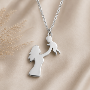 Mak Jewellery Mother & Child Chain Pendant Sterling Silver