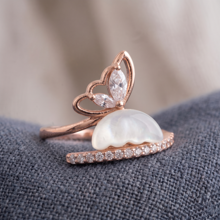 Sterling Silver Cubic Zirconia Rhodium Plated Ring